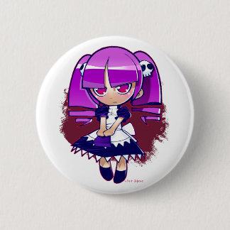 Badge Rond 5 Cm Chibi Goth
