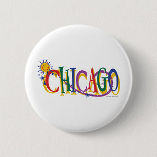 Badge Rond 5 Cm Chicago-Avec-SUn---ENFANTS
