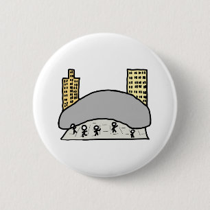Badge Rond 5 Cm Chicago Bean