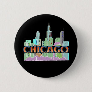 Badge Rond 5 Cm Chicago IL