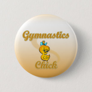 Badge Rond 5 Cm Chick de gymnastique