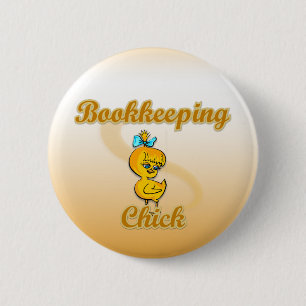 Badge Rond 5 Cm Chick de tenue de livres