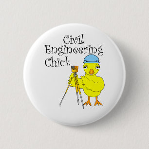 Badge Rond 5 Cm Chick en génie civil