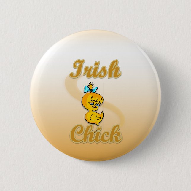 Badge Rond 5 Cm Chick irlandais (Devant)