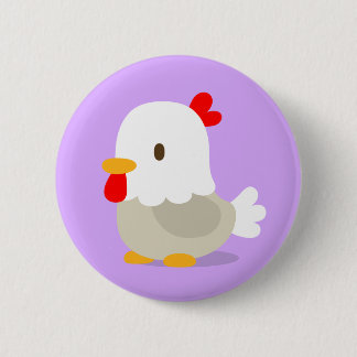 Badge Rond 5 Cm chicken : purple : pins