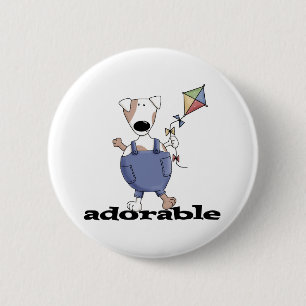 BADGE ROND 5 CM CHIEN ADORABLE