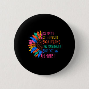 Badge Rond 5 Cm Chien Aimant Café Boire Livre Lecture Social Jus