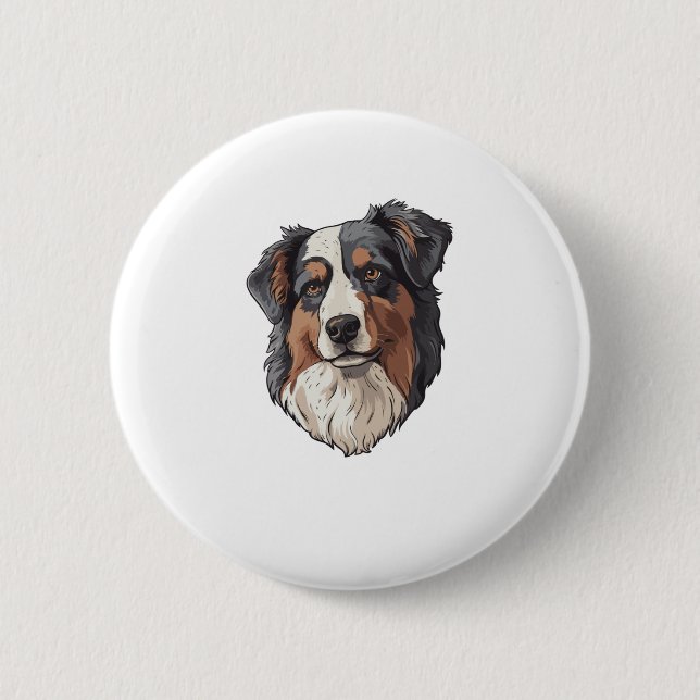 Badge Rond 5 Cm Chien berger australien (Devant)
