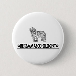Badge Rond 5 Cm Chien de Bergamasco