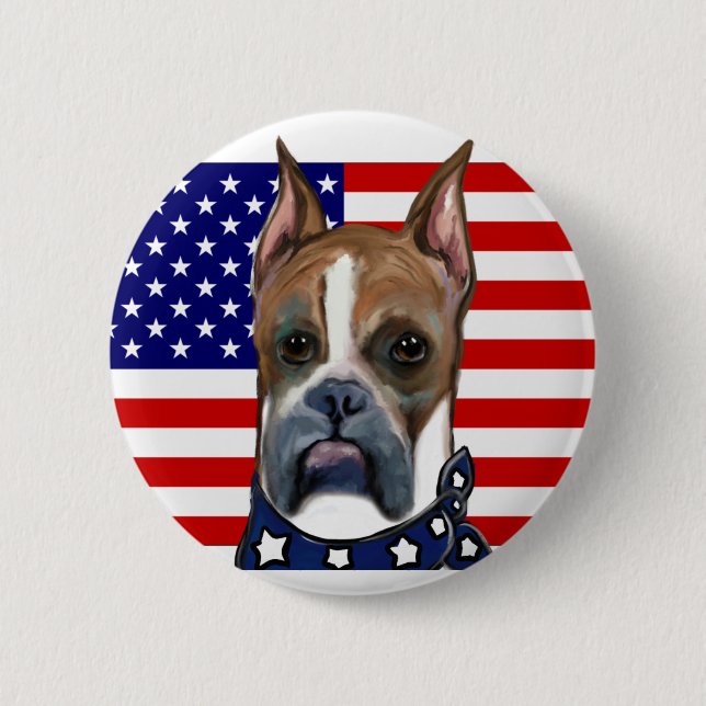 Badge Rond 5 Cm Chien de boîte (Devant)