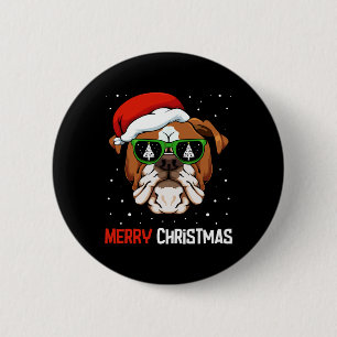 Badge Rond 5 Cm Chien de Noël Chien de Noël Chien de Noël Chien de
