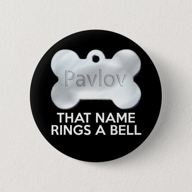BADGE ROND 5 CM CHIEN DE PAVLOV (Devant)