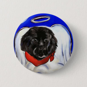Badge Rond 5 Cm Chien de Terre-Neuve
