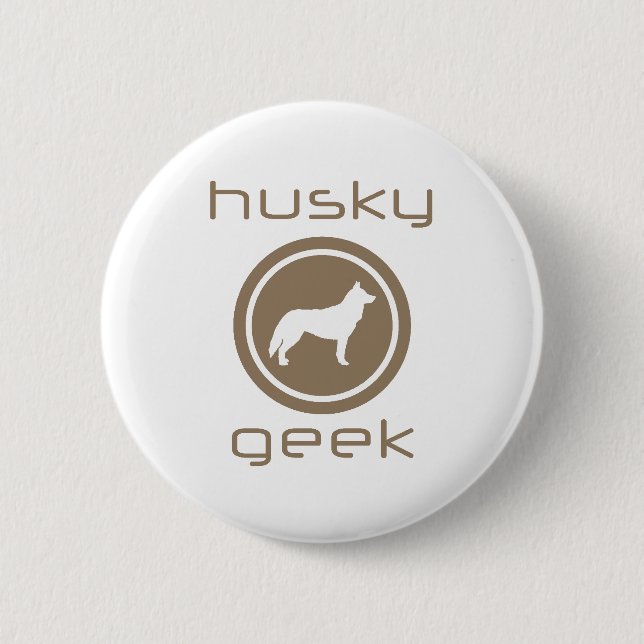 Badge Rond 5 Cm Chien de traîneau sibérien (Devant)