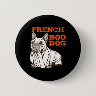 Badge Rond 5 Cm Chien d'Halloween Amusant Costume d'Halloween Boom