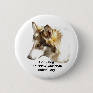 Badge Rond 5 Cm Chien indien indigène de DogThe de dieux