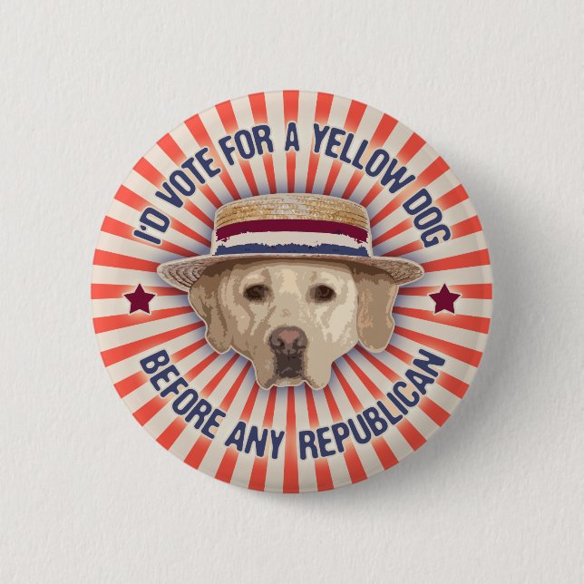 Badge Rond 5 Cm Chien jaune II (Devant)