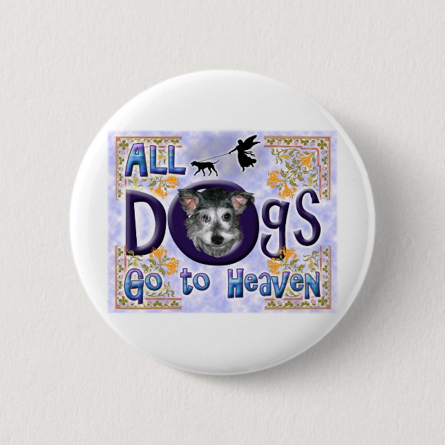 Badge Rond 5 Cm Chien paradis (Devant)