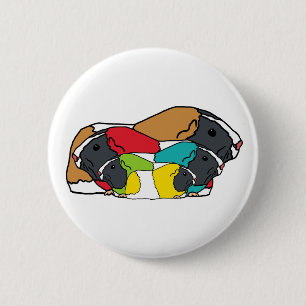 Badge Rond 5 Cm Chiens de Guinée