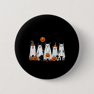 Badge Rond 5 Cm Chiens fantômes d'Halloween Mignon Citrouille Dess