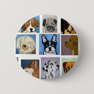 Badge Rond 5 Cm chiens par le ginsburg d'Éric