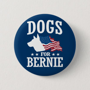 BADGE ROND 5 CM CHIENS POUR BERNIE SANDERS