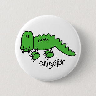Badge Rond 5 Cm Chiffre bouton de bâton d'alligator