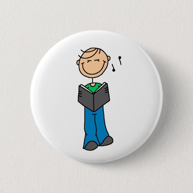 Badge Rond 5 Cm Chiffre bouton de bâton de chanteur (Devant)