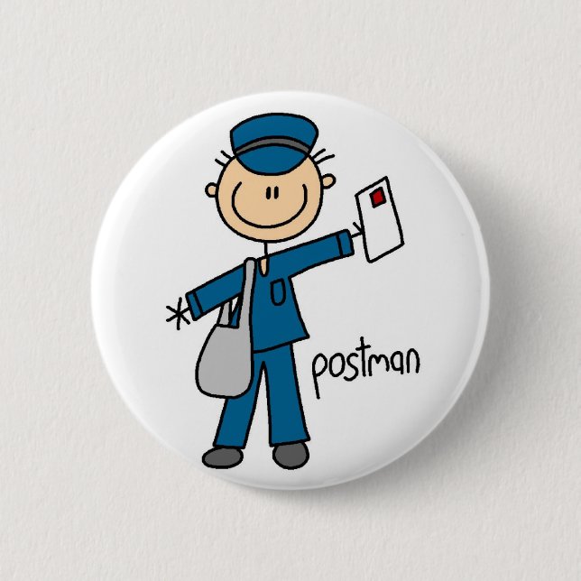Badge Rond 5 Cm Chiffre bouton de bâton de facteur (Devant)