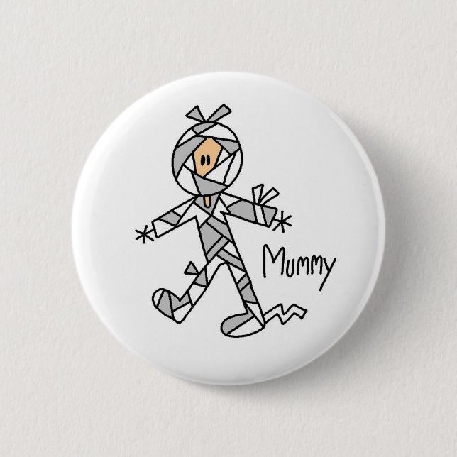 Badge Rond 5 Cm Chiffre bouton de bâton de maman de Halloween (Devant)