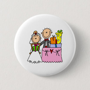 Badge Rond 5 Cm Chiffre bouton de bâton de mariage de couples