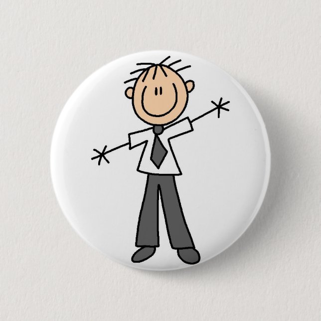 Badge Rond 5 Cm Chiffre bouton de bâton de papa (Devant)