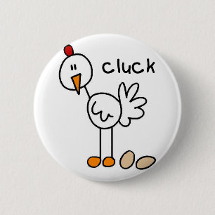 Badge Rond 5 Cm Chiffre bouton de bâton de poulet