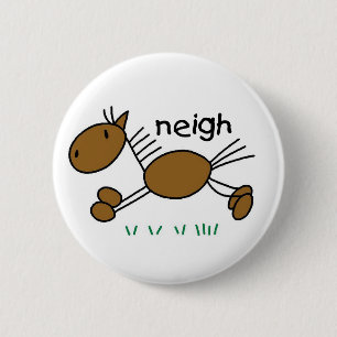 Badge Rond 5 Cm Chiffre cheval de bâton