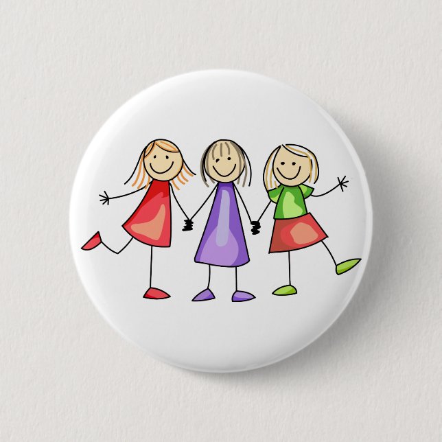 Badge Rond 5 Cm Chiffre d'attelage enfants (Devant)