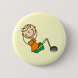 Badge Rond 5 Cm Chiffre de bâton exerçant le T-shirts et les