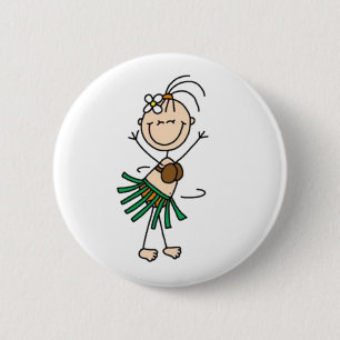 Badge Rond 5 Cm Chiffre de l'bâton de danse Hula