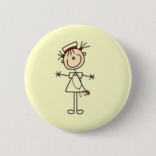 Badge Rond 5 Cm Chiffre femelle blanc cadeaux de bâton de