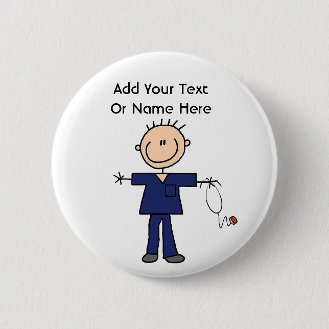 Badge Rond 5 Cm Chiffre masculin T-shirts et cadeaux de bâton (Devant)