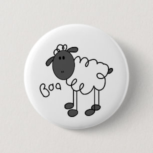 Badge Rond 5 Cm Chiffre mouton de bâton