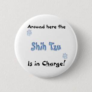 Badge Rond 5 Cm Chih Tzu Charge - Bouton