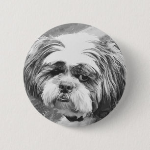 BADGE ROND 5 CM CHIH TZU DOG