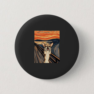 Badge Rond 5 Cm Chihuahua Cri Expressionniste Art Chien_1