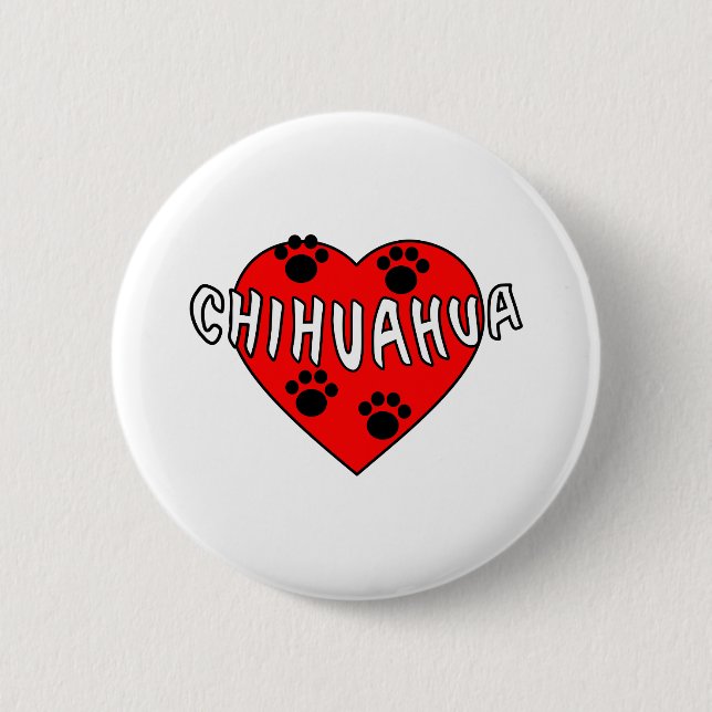 Badge Rond 5 Cm Chihuahua Love (Devant)