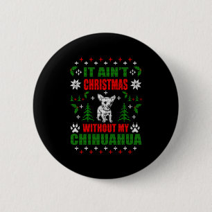 Badge Rond 5 Cm Chihuahua Ugly Christmas Sweater