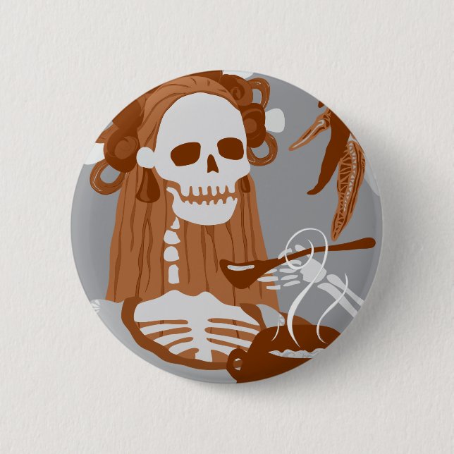 Badge Rond 5 Cm chili colorado : orange brûlé (Devant)