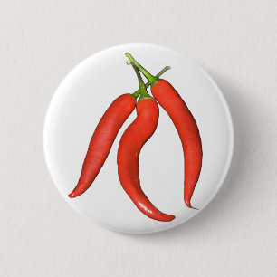 Badge Rond 5 Cm Chilies