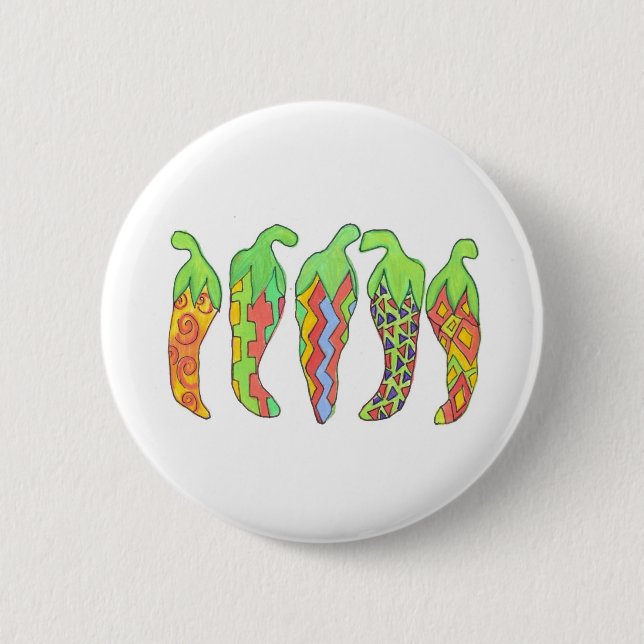 Badge Rond 5 Cm Chilis incognito (Devant)