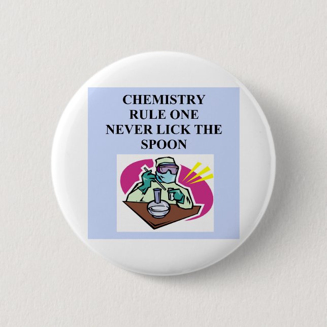 Badge Rond 5 Cm chimie : ne léchez jamais la cuillère (Devant)