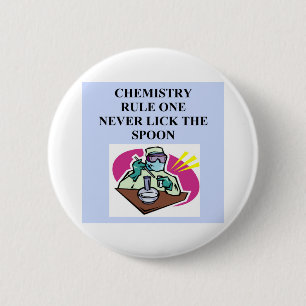 Badge Rond 5 Cm chimie : ne léchez jamais la cuillère